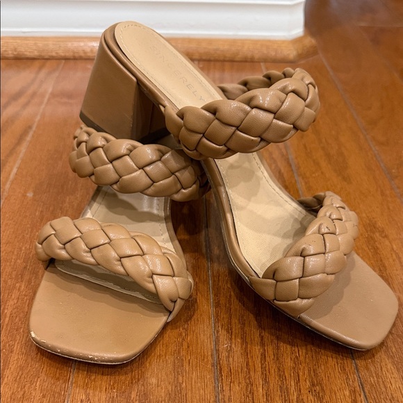 Sincerely Jules Tan Braided Heels - Picture 1 of 3